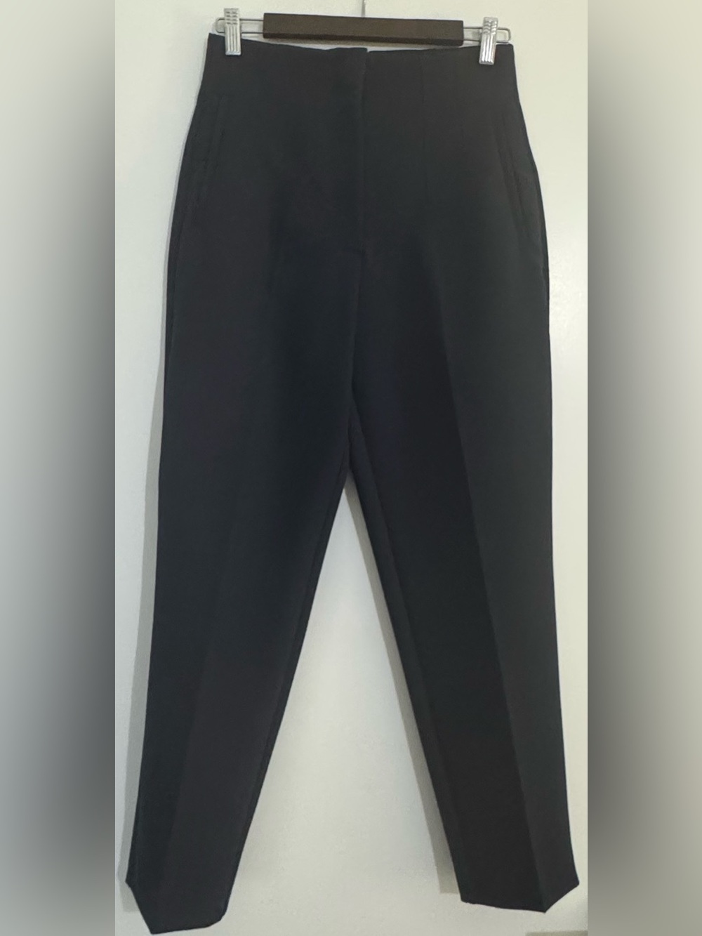 Zara Navy High Rise Tapered Ankle Pants Medium NWOT